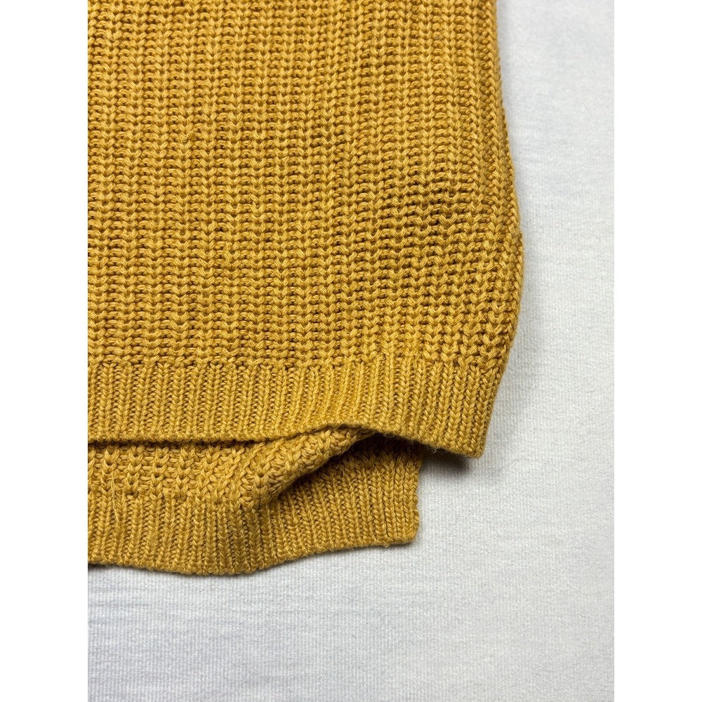 Pinque Mustard Yellow Lace Up Back Open Front Cardigan Sweater Medium PF832496SF - Picture 4 of 8